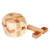 Wooden Octagon Puzzle Piece - Brainteaser