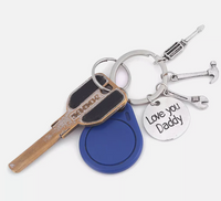 Silver Keyring with the words - Love you Daddy