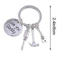 Silver Keyring with the words - Love you Daddy