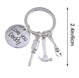 Silver Keyring with the words - Love you Daddy