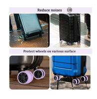Pack of 8 Silicone Wheel Covers for Suitcases