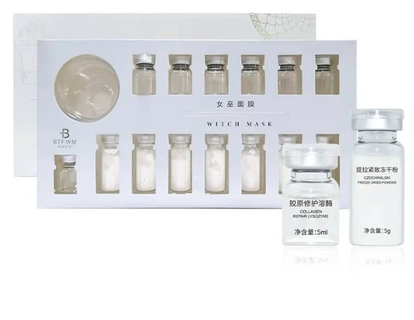 BTFWM Firming Essence Mask Set - Witch Zombie Mask - Box of 7 Treatments of Anti aging & Brightening