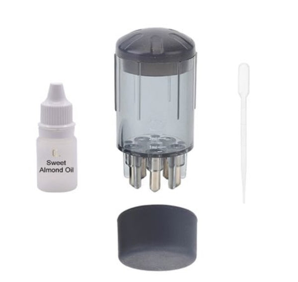 Hair Applicator Massager - Head Massage Comb, 2ml Pipette & 10ml Grandeur Sweet Almond Oil
