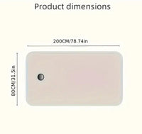 Dimensions for Rectangular Flat Salon Massage Bed Cover With Face Hol