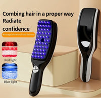 3in1 Electric Rechargeable Vibrating Red & Blue Light Therapy Comb