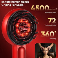 Multi-functional Red, Blue & Purple Light Therapy with EMS Massage Comb