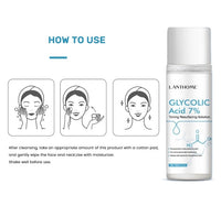 How to use Lanthome Glycolic Acid 7% Toning Resurfacing Solution Acne Cleanser Fades Dark Spots