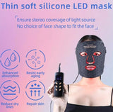 Soft bendable silicone face mask. Blue red yellow nir light therapy for beauty