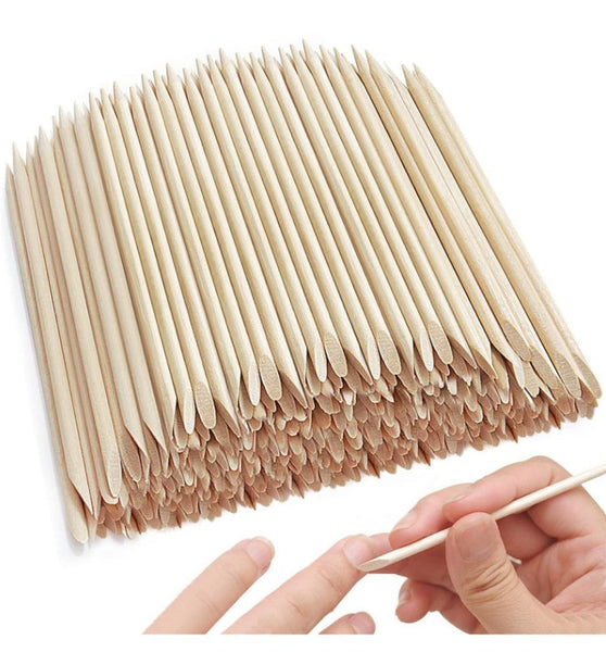 Wooden sticks - Orange wood sticks for professional nail technicians