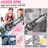 Professional 45000 RPM Rechargeable Nail Drill Machine