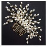 Faux Pearl Hair Pins on a Gold Branch