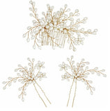 Elegant Gold and Faux Pearl Hair Pins - Wedding Bridal Hair Accessories