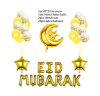 Eid Mubarak Foil Balloons & Latex Balloons