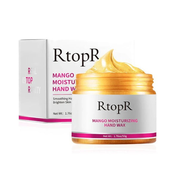 RtopR Mango Moisturizing Hand Wax for brighter smoother hand. Hand exfoliating peels