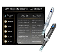Dr. Pen M7S Microneedling Cartridges, outlining different cartridge types, their features, and best uses in microneedling treatments