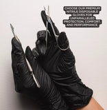Box of 100 Disposable Black Nitrile Gloves - Nitrile Examination gloves