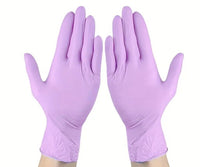 Light Purple nitrile examination gloves for medical professionals
