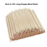 Orange Wood Sticks for Nails (Long)
