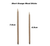 Orange Wood Sticks for Nails (Short)