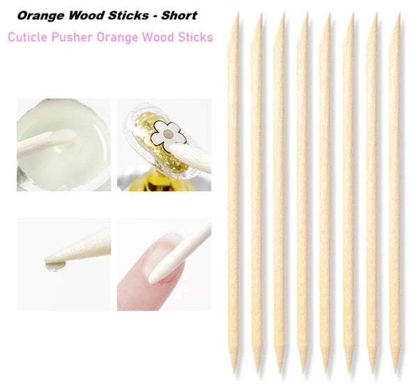 Orange Wood Sticks for cuticle pusher - Professional nail orange wood sticks