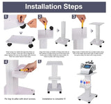 How to install beauty machine cart trolley table. Step-by-step installation guide for a trolley beauty cart