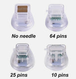 RF Microneedling Replacement Cartridges. RF Microneedling Cartridge - Old RF Microneedling Replacement Cartridges - Green and Silver RF Microneedling Cartridges