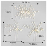 Elegant Bridal Hair Accessories - 3 Piece Faux Pearl on Branches (Wedding Hair Pins)