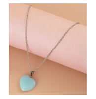 Glow in the Dark Heart Shaped Pendant Necklace
