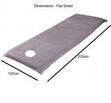 Microfibre Flat Bed Sheet with Face Hole for Massage Bed