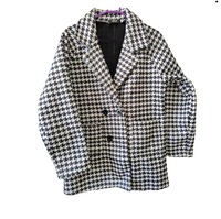 Double Breasted Houndstooth Coat/Blazer for Kids