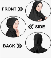Ready to go Jersey Burka (Hijab) with Studded Neck Strap