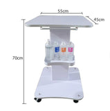 Dimensions of large salon spa beauty machine trolley table. Trolley table cart for beauty machines and equipment. Beauty Machine trolley table 55 x 45 x 70cm