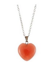 Glow in the Dark Heart Shaped Pendant Necklace