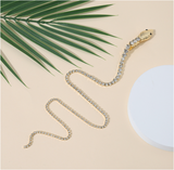 Snake Hair Clip & Rhinestone Chain with 12 Grandeur Bobby Pins
