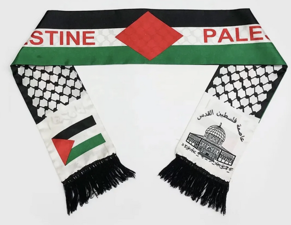 Palestine Neck Satin Feel Scarf - Polyester Blend