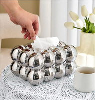 Ceramic Bubble Wall Tissue Box & Pack of 100 Grandeur Tissues