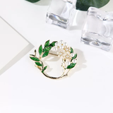 Elegant Circle and Pearl Type Brooches - Smart Brooches - Wedding Accessory