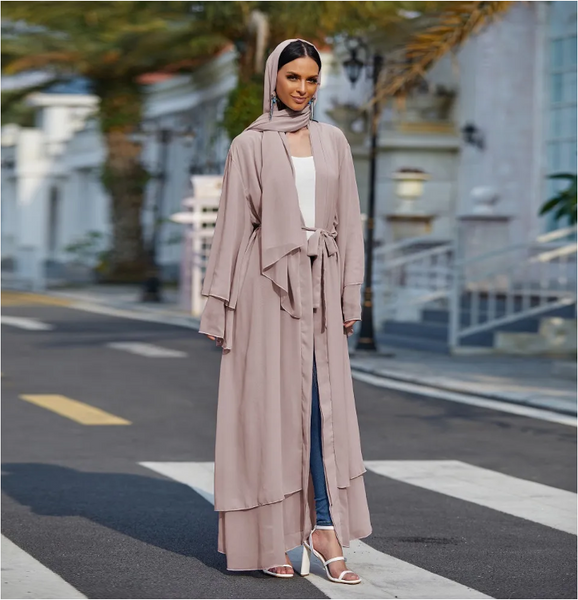 Double Layered Chiffon Abaya