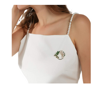 Elegant Circle and Pearl Type Brooches - Smart Brooches - Wedding Accessory