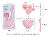 Facial Mask Mixing Bowl Set (Bowl with measuring spoons, mixing spatula and brush)