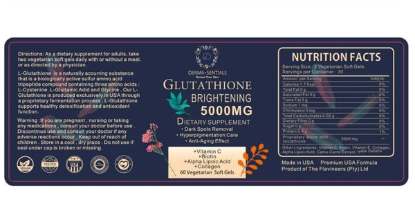 Derma-Sentials - Glutathione 5000mg Grandeur Global Derma-Sentials - Glutathione 5000mg Grandeur Global