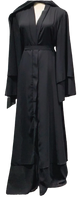 Double Layered Chiffon Abaya (Black)