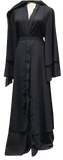 Double Layered Chiffon Abaya (Black)