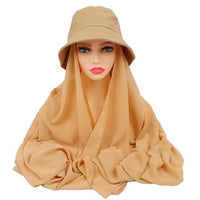 Bucket Hat with Attached Hijab