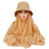 Bucket Hat with Attached Hijab