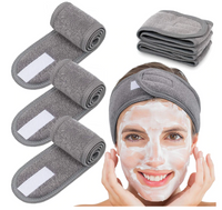 Adjustable Spa Facial Head Wrap (Pack of 3) - Spa headband