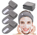 Adjustable Spa Facial Head Wrap (Pack of 3) - Spa headband